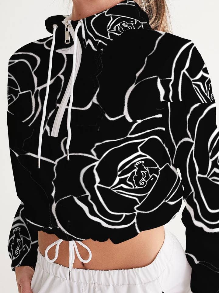 Black Rose beskurna Windbreaker för wholesale av Dwayne Elliott Collection