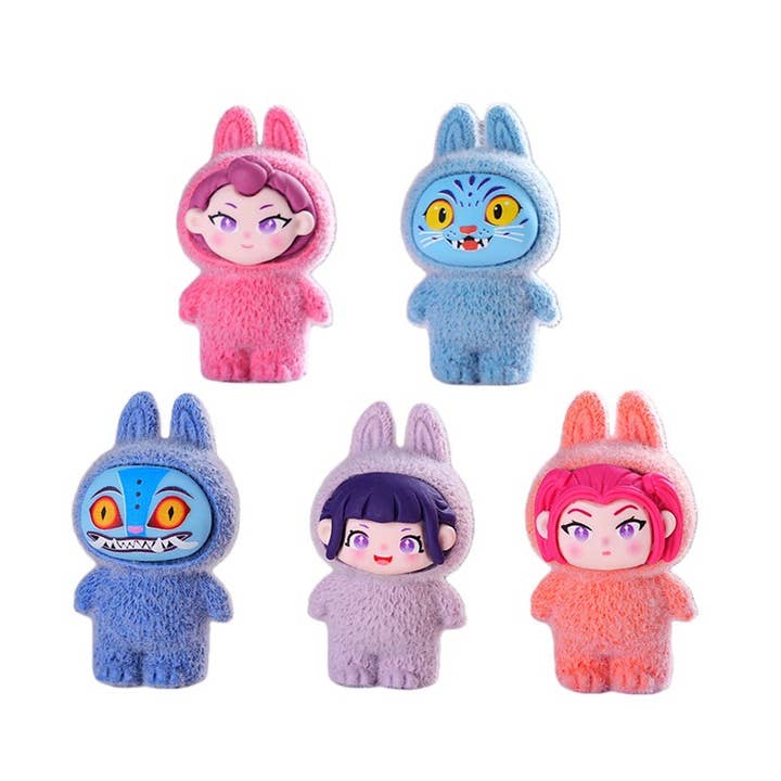 Flocked K-Pop Demon Hunters Figurines Collectible Desk Toy for wholesale by Sparkling Extras