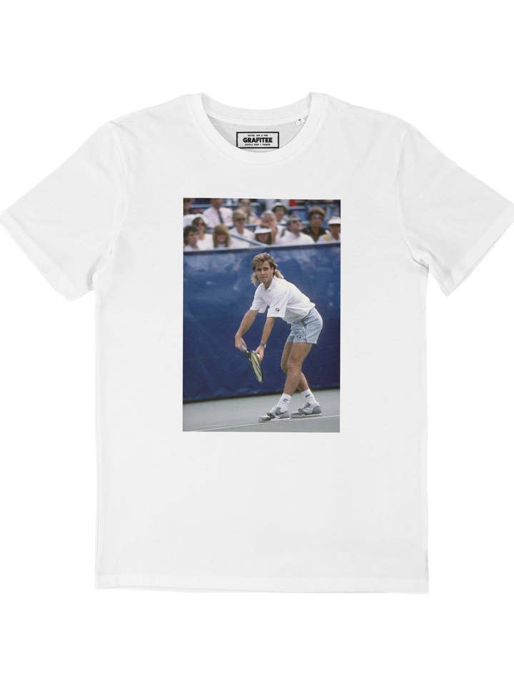 Agassi Legend Tee - Vintage Tennis Photo T-Shirt for wholesale by Grafitee