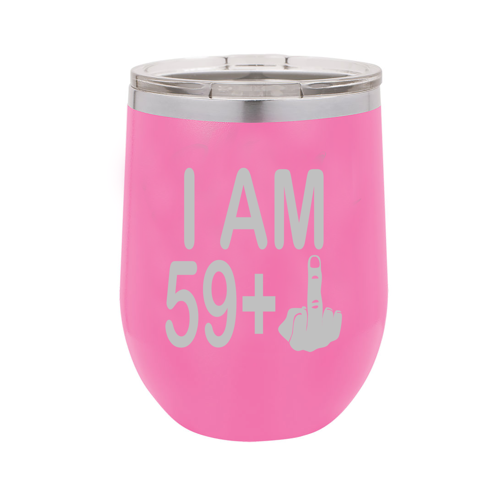 Calm Down Caren - Wholesale Insulated Mug/Tumbler - I am 59 + Middle Finger Polar Wine Tumbler - 60th Birthday1