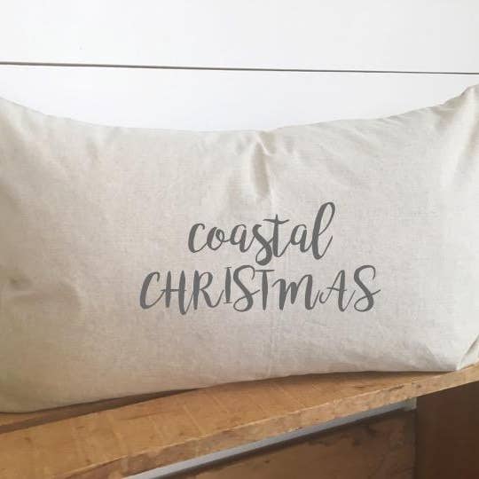 Coastal Christmas Kidney Pillow Cover for wholesale by Design District Co