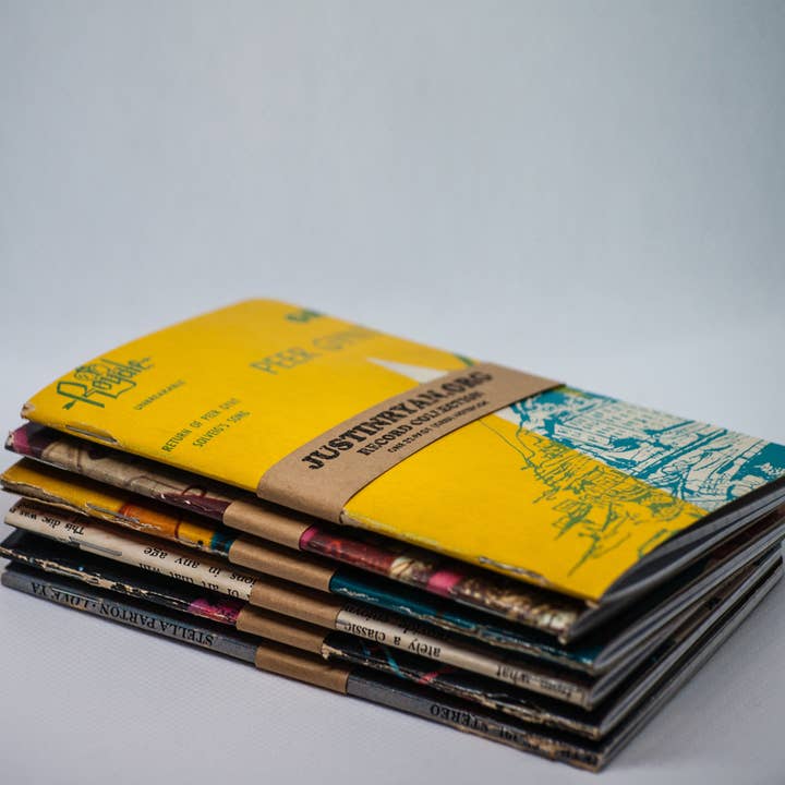Justin Ryan Books – Engroshandel Notesbog – Vintage vinyl lomme notesbog