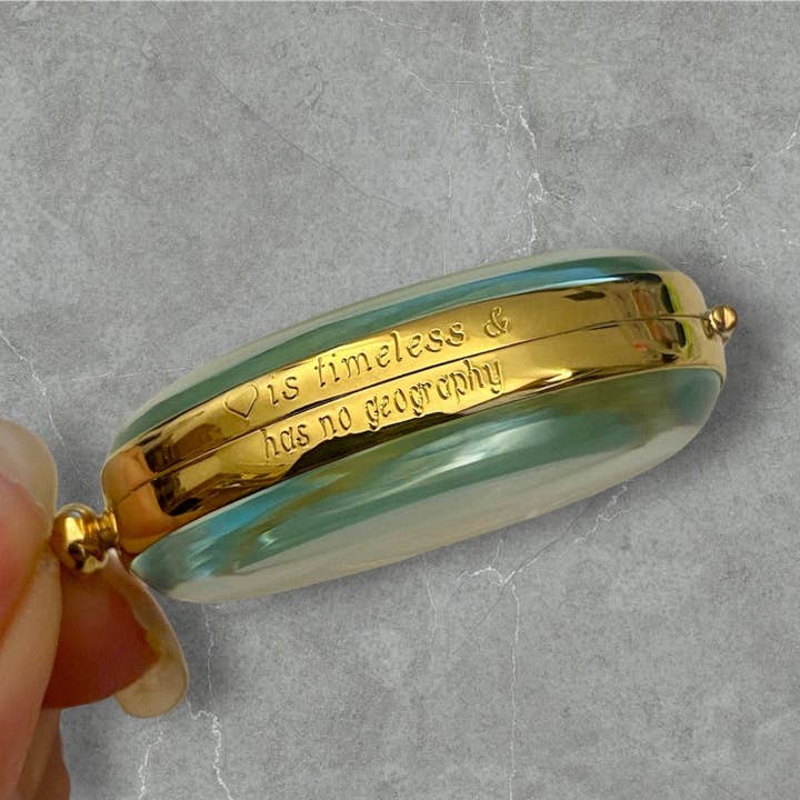 Large Gold or Silver Round Locket Name Necklace for wholesale by Mon Bijoux