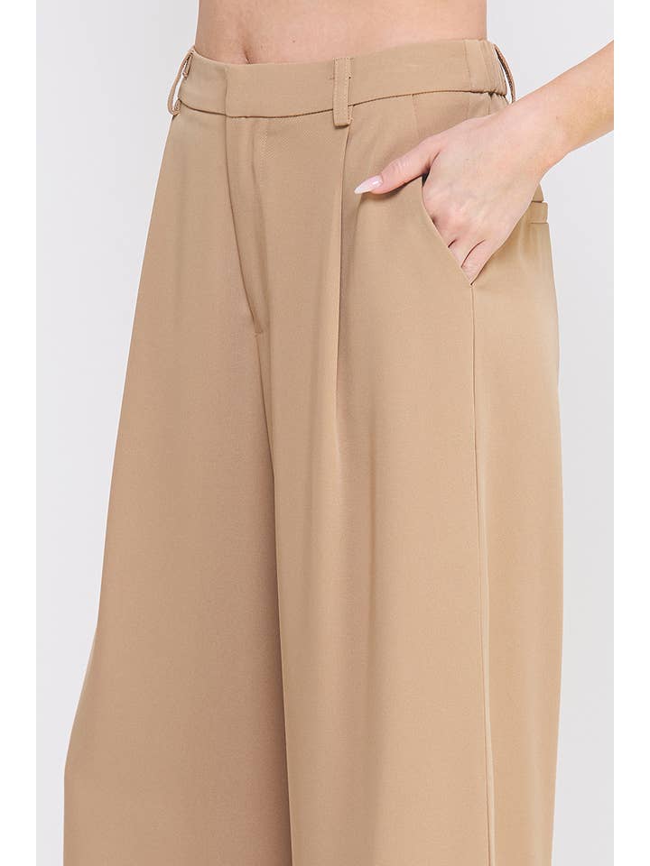 Allie Rose - Wholesale Pants - Women's - Pleat Front Drapey Twill Trouser Pant7