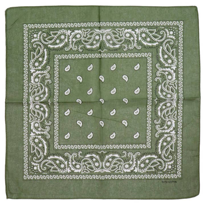 Cap Zone – Großhandel Bandana – Damen – Klassisches quadratisches Baumwollbandana mit Paisley-Print