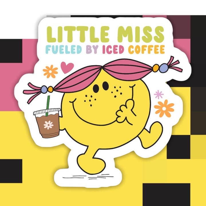 Ace the Pitmatian Co - Wholesale Sticker - Little Miss Fueled By Iced Coffee Sticker