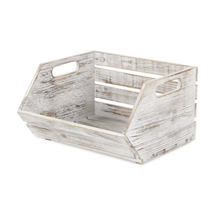 HomeRoots - Wholesale Storage Bin - Distressed Gray Wooden Storage Box1