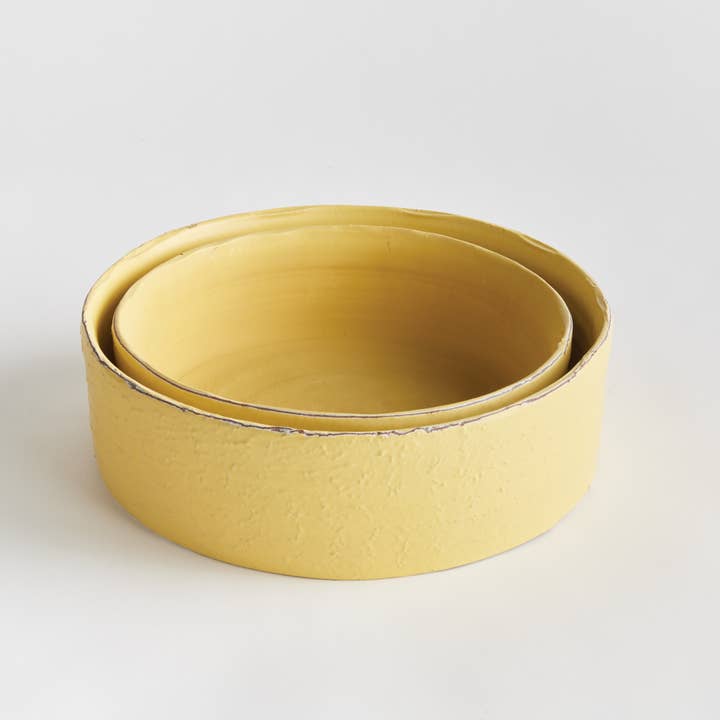 Napa Home & Garden - Wholesale Decorative Plate/Dish/Bowl - Studio Decorative Low Bowls Yellow