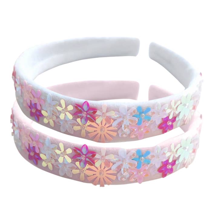 Velvet Sequin Headband for wholesale by Bows Arts