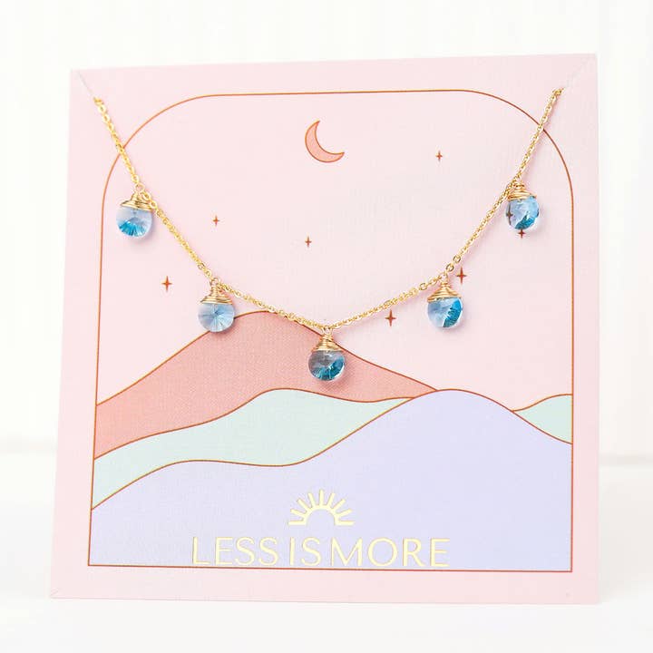 Sapphire Swarovski Confetti Bracelet (Gold or Silver) for wholesale by Less is More