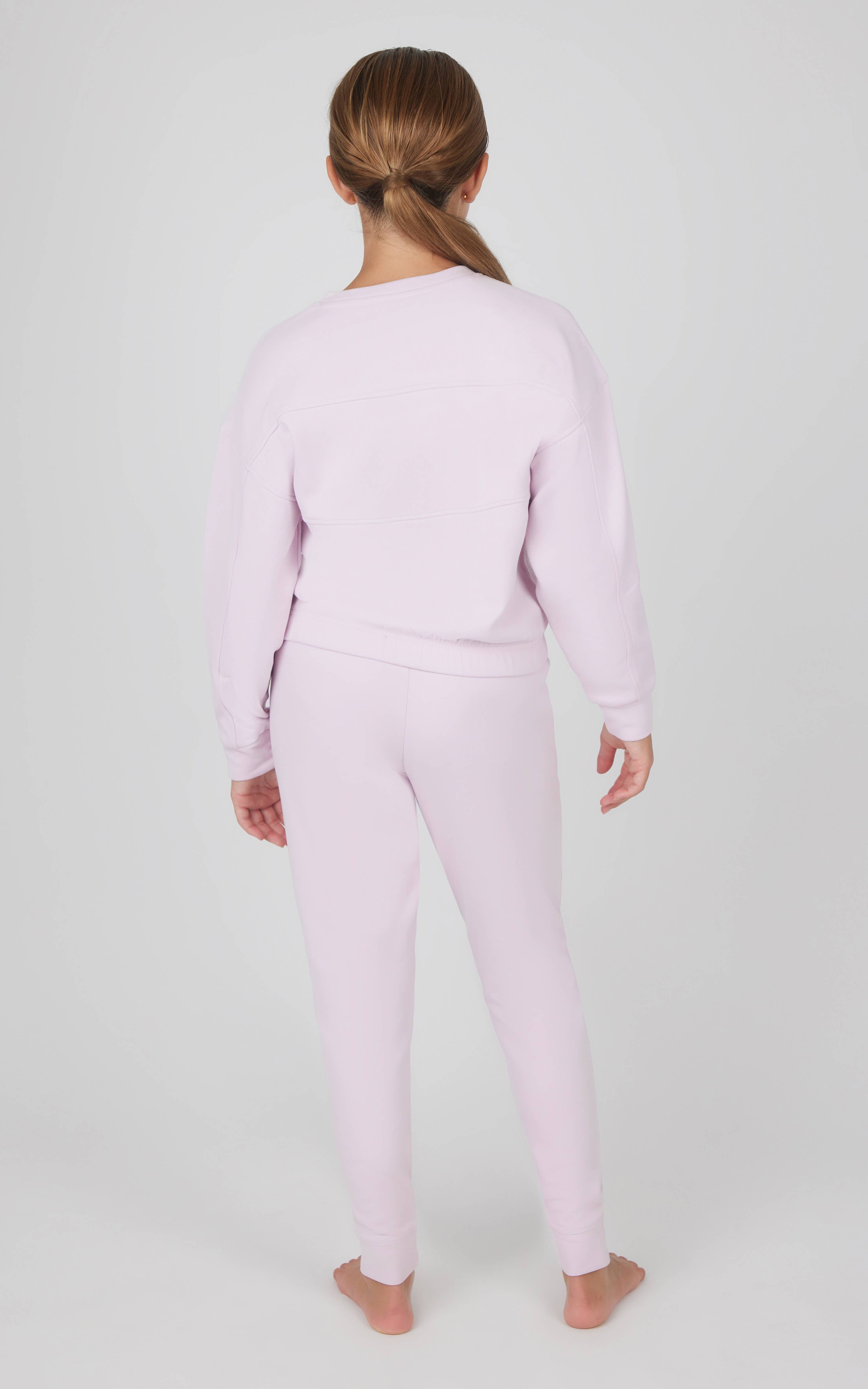 90 Degree by Reflex & Yogalicious – Großhandel Loungewear-Set – Kinder – Mädchen-Melange-Set mit Langarmshirt und Jogginghose1