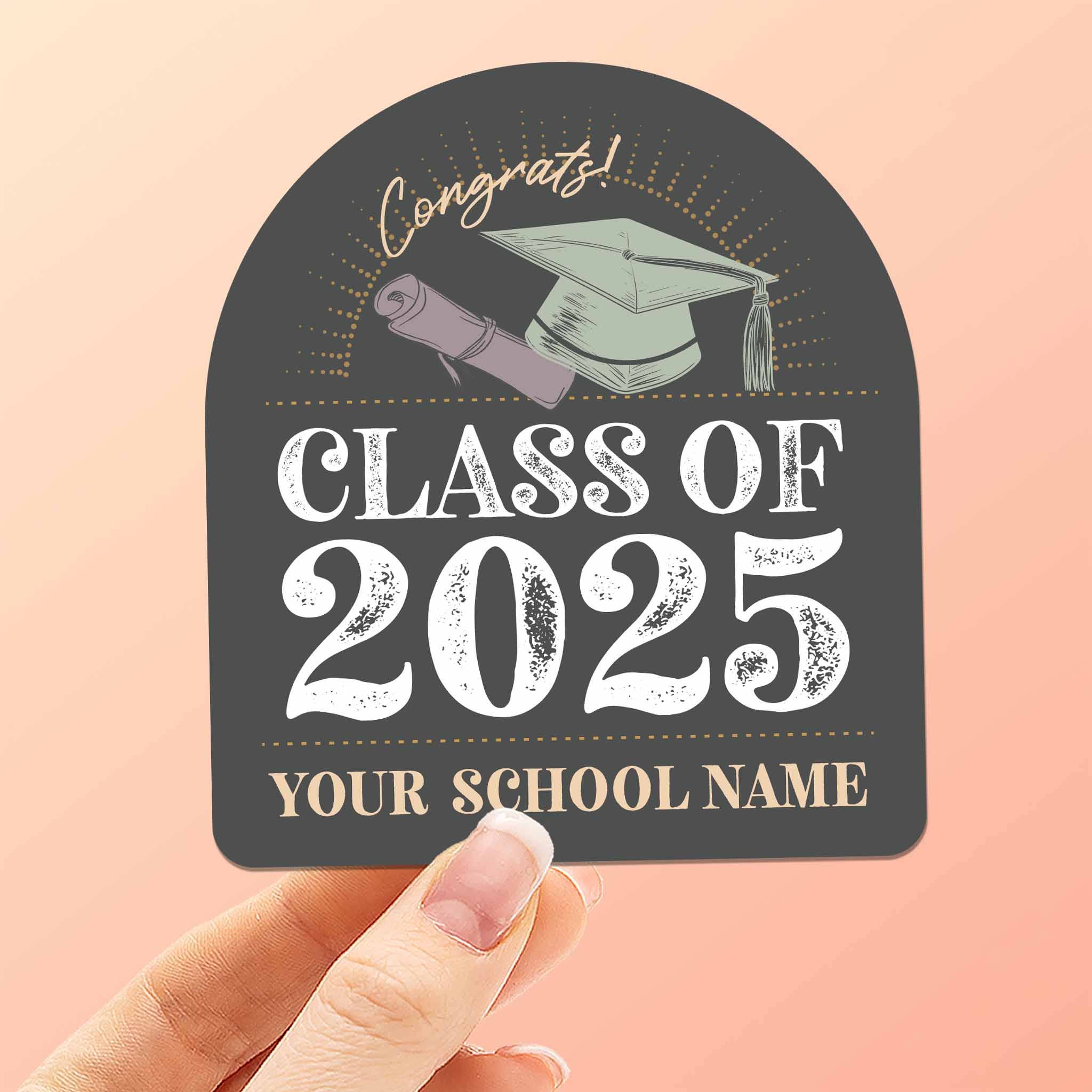 Sentinel Supply - Wholesale Sticker - Custom Class of 2025 Graduation Sticker- Name Drop Grad Gift0