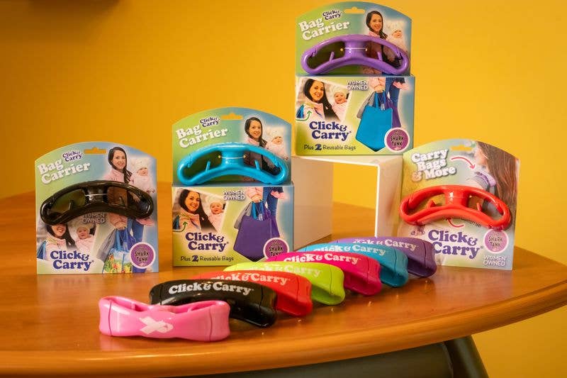 Click & Carry - Wholesale Grocery/Shopping Bag - Click & Carry Grocery Bag Handle with 2 Reusable Bags Bundle18