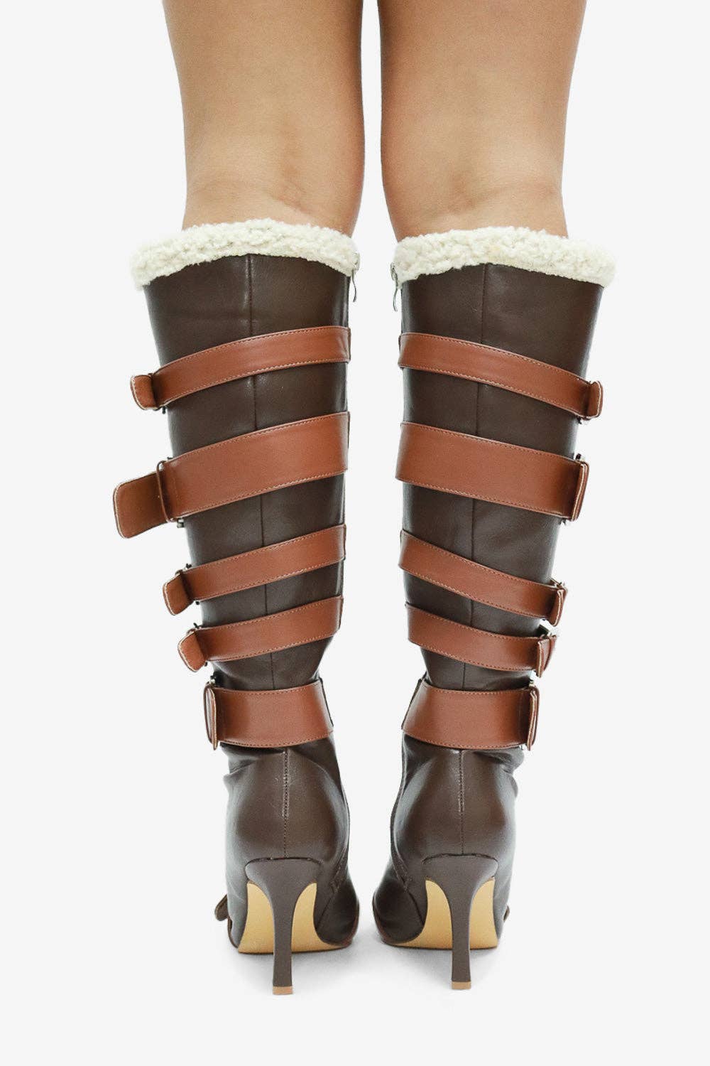 Lemonade Shoes - Wholesale Laarzen - Dames - INGRID- Kniehoge Laars, Zijgesp Buckledetail, Puntige Neus13