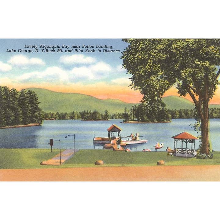 Found Image Press – Großhandel Briefpapier-/Postkarten-Set – Grußkarte NS-899 Algonquin Bay, Lake George