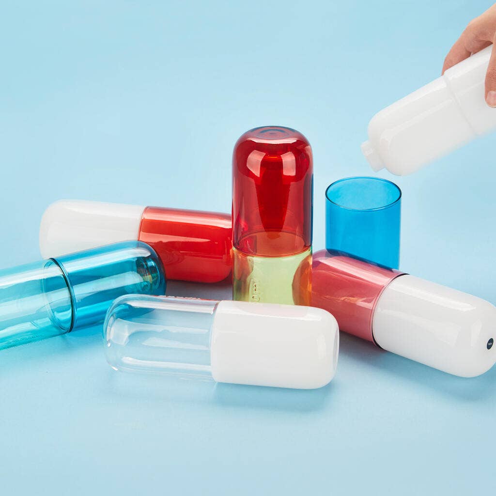 Balvi - Wholesale Water Bottle - Botella & Vaso, Water Pill, 550 ml, white/pink5