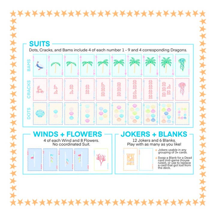 Play Away Cards - Wholesale Playing Cards - Play Away Mahjong - Beach Playing Card Deck4