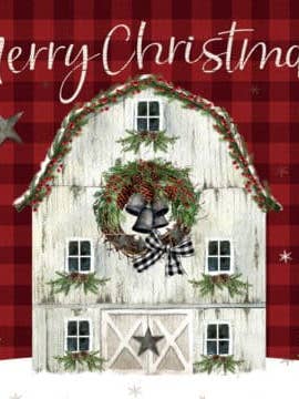 Mat-Christmas Barn for wholesale by Custom Decor