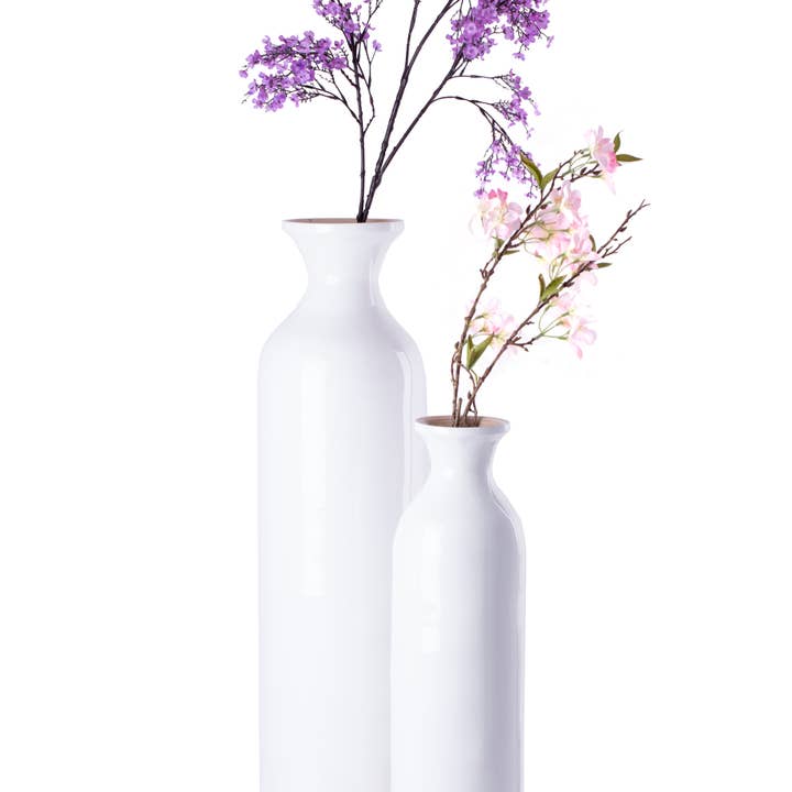 Vase de sol en bambou filé en forme de cylindre pour la vente par Quickway Imports
