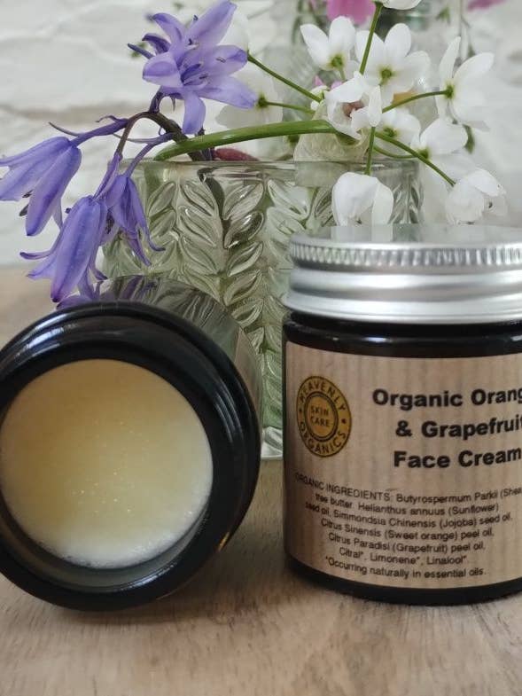 Organic Orange & Grapefruit Face Cream for wholesale by Heavenly Organics Skin Care