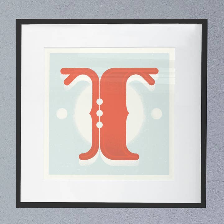 12" x 12" The Letter T for wholesale by Delicious Design League