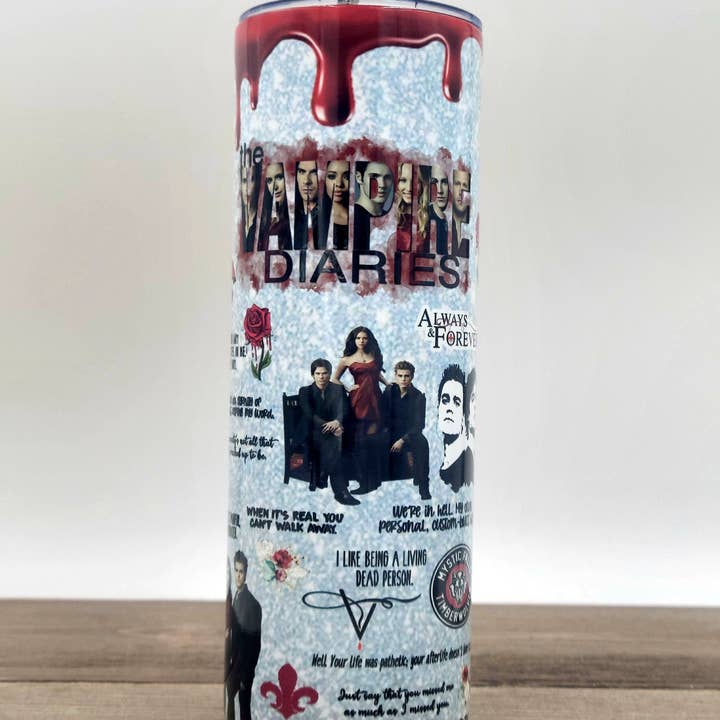 LGH Designs - Wholesale Insulated Mug/Tumbler - Vampire Diaries Tumbler- Vampire Diaries Fan Page, Team Damion, Team Stefan, Vampires, Hello Brother2