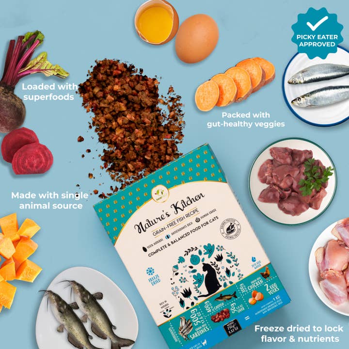 Pawfect Foods - Wholesale Voer - Kat - Pawfect Nature's Kitchen Fish Gevriesdroogd kattenvoer