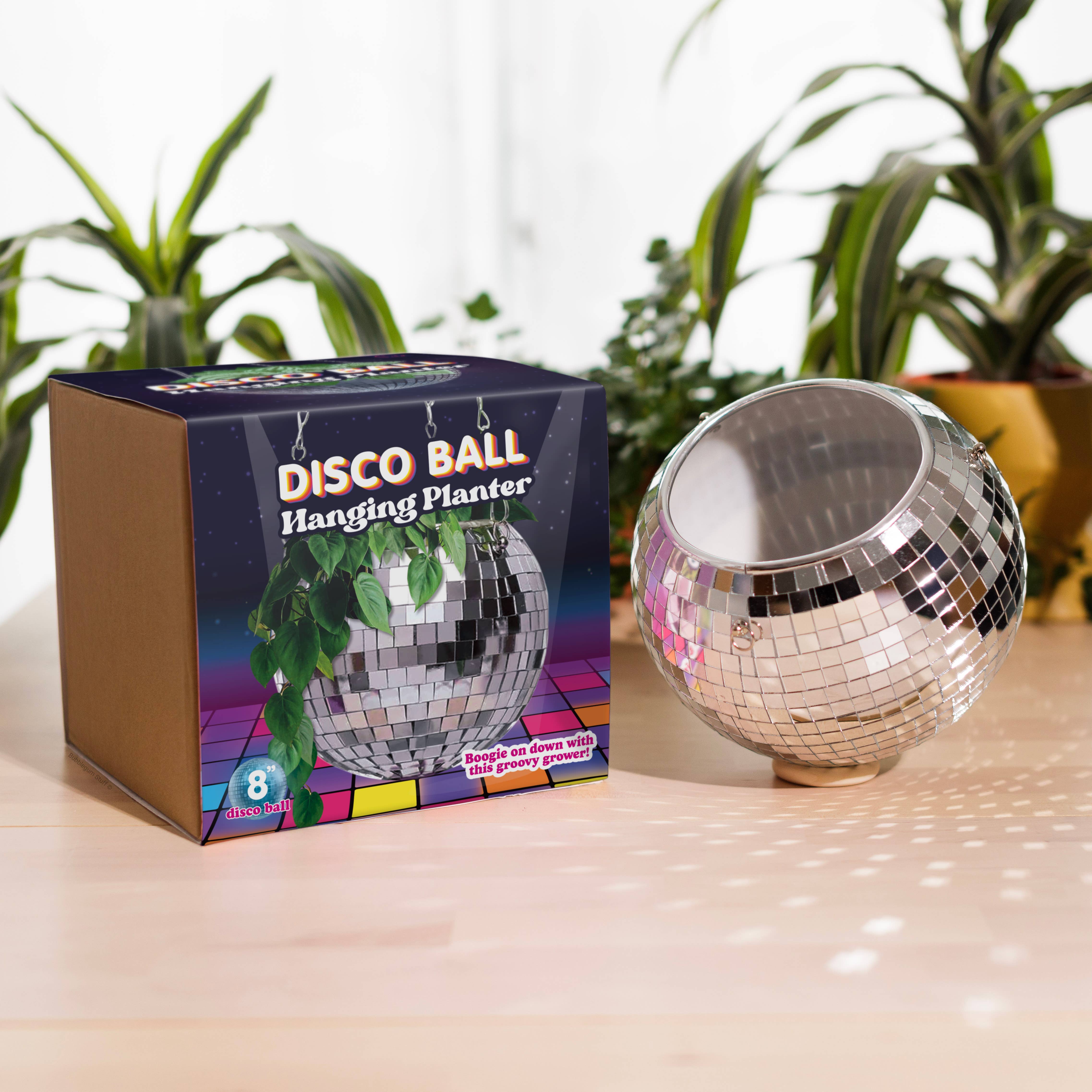 Bubblegum Stuff UK - Wholesale Hanging Planter - Disco Ball Hanging Planter 8-inch | Home & Lifestyle Gift2