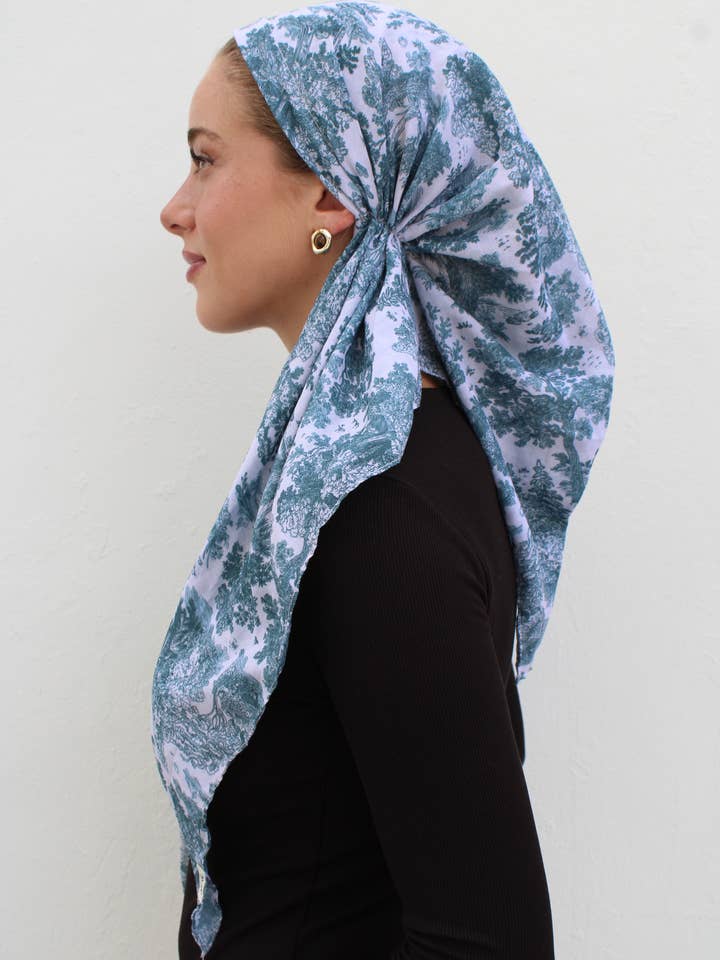 VERSATILE PRETIED Forest Green Toile (WITH VELVET GRIP) for wholesale by The Scarf Bar