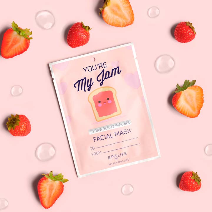 My Spa Life - Wholesale Skincare Face Mask - Valentines' Day, You're My Jam -Strawberry Infused Face Mask