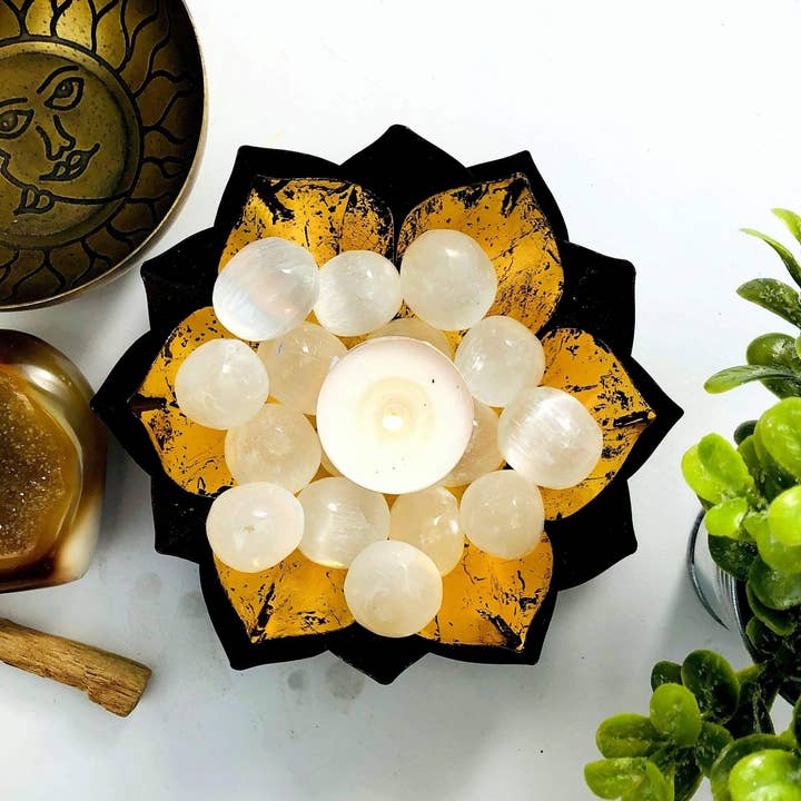 Rock Paradise - Wholesale Spiritual Stone/Crystal - Crystal Selenite Tumbled Freeform - 1/2 Lb - Medium Size4