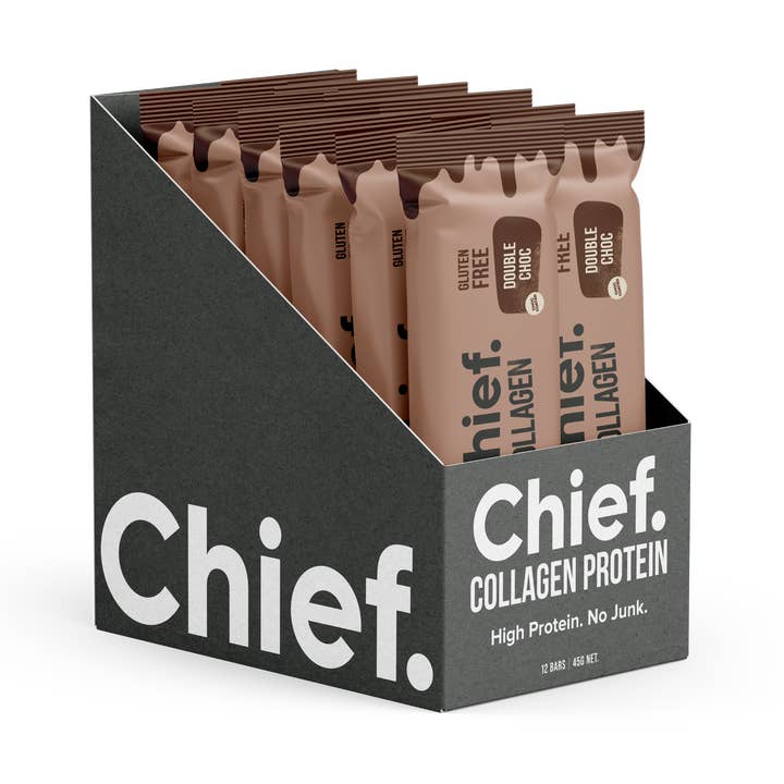 Collagen Protein Bar - Double Choc (12 bars) for wholesale by Chief Nutrition USA