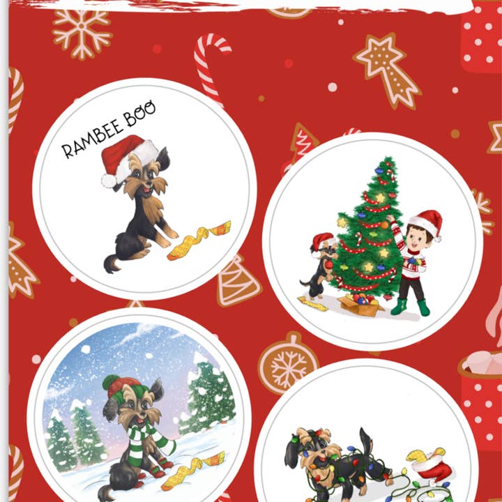 STICKER SHEET: RAMBEE BOO CHRISTMAS for wholesale by WAMAN BOOKS PUBLISHING