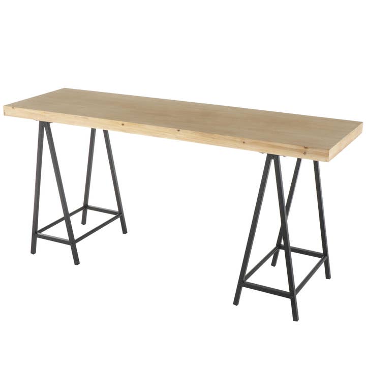 Industrial Brown Wooden Console Table for wholesale by Deco Marché