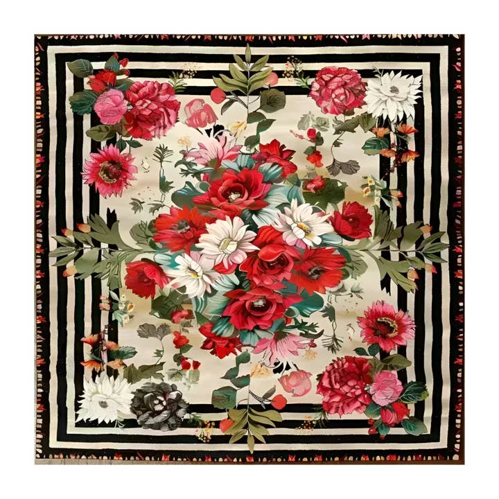 Flourish Fields Floral Wool Hand Knotted Area Rug for wholesale by Maia Homes