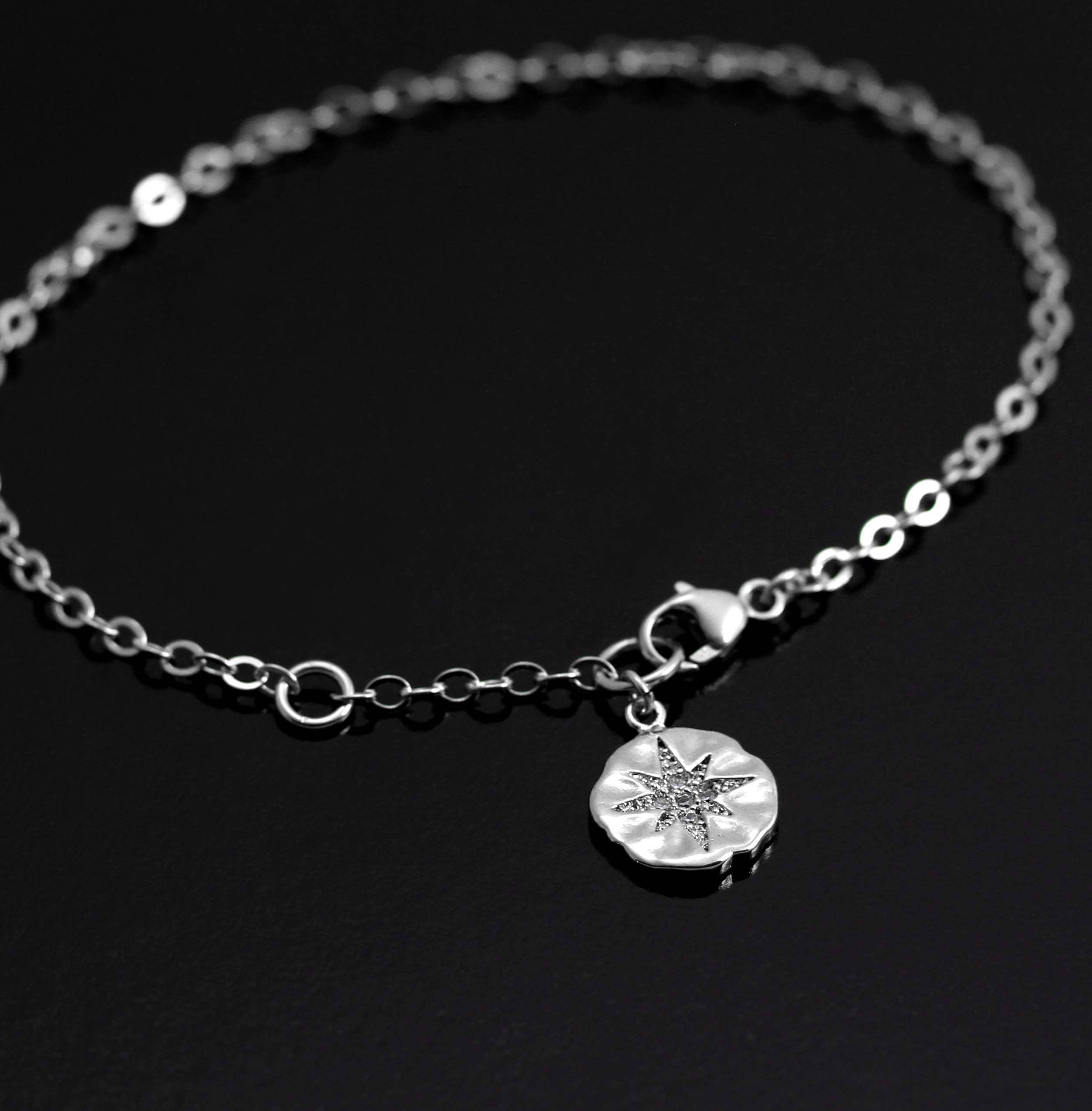 A Charmed Impression – wholesale Berlockarmband – Present till dotter • Silver CZ Diamond Starburst Armband • Dottergåvor från mamma pappa • Tonårsflickor vuxen dotter • Uppmuntrande gåvor för kvinnor • Motiverande inspirerande smycken3