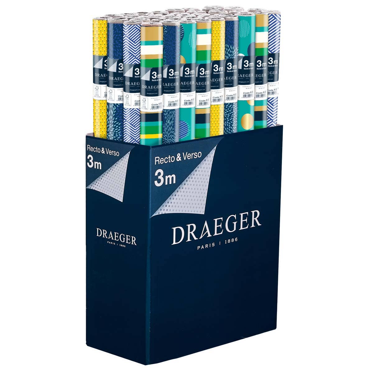 Draeger Paris - Wholesale Wrapping Paper Roll - Box 40 rolls - Prestige Froid0
