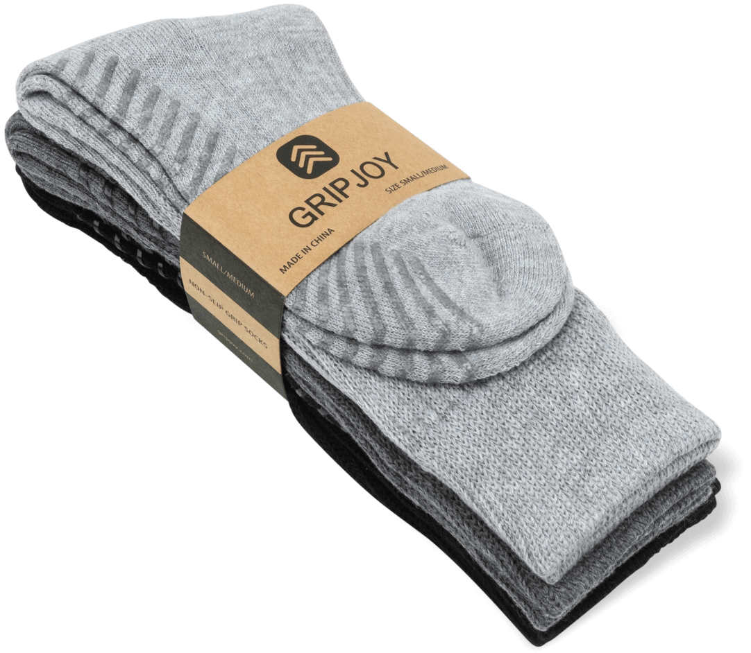 Wholesale Casual Comfort Crew Grip Socks - 3 pairs for your store - Faire