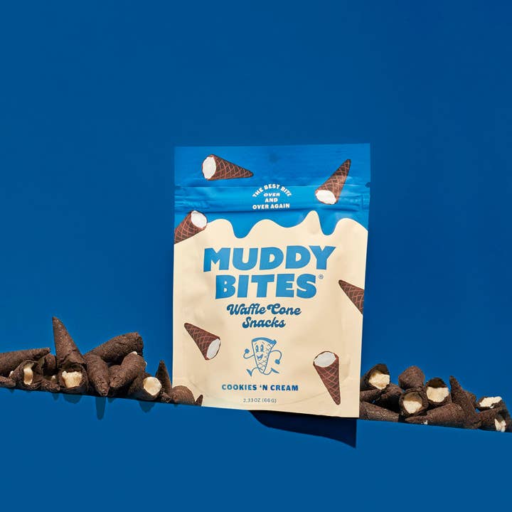 Muddy Bites - Wholesale Cookie - Cookies 'N Cream Waffle Cones Snacks