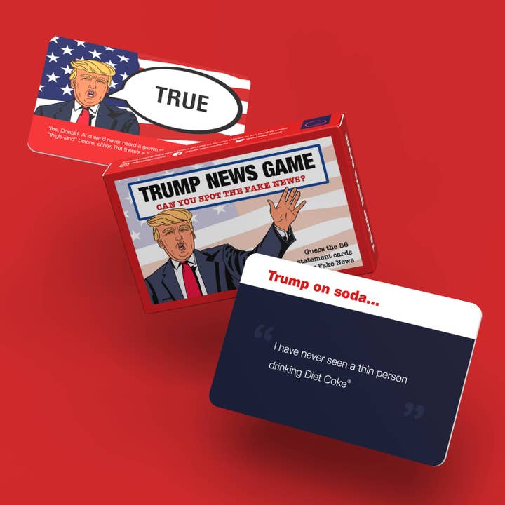 Jeu de nouvelles Trump | Quiz de citations | Cadeau drôle pour le Secret Santa pour la vente par Bubblegum Stuff UK