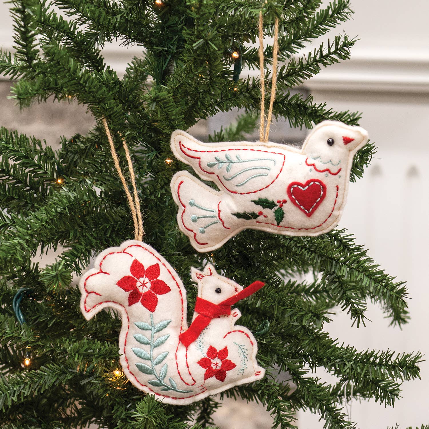 Col House Designs - Wholesale Ornament - Yuletide Folklore Stuffed Felt Squirrel Ornament2