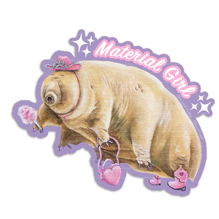 Material Girl (Tradigrade) Vinyl Sticker for wholesale by One Lane Studios