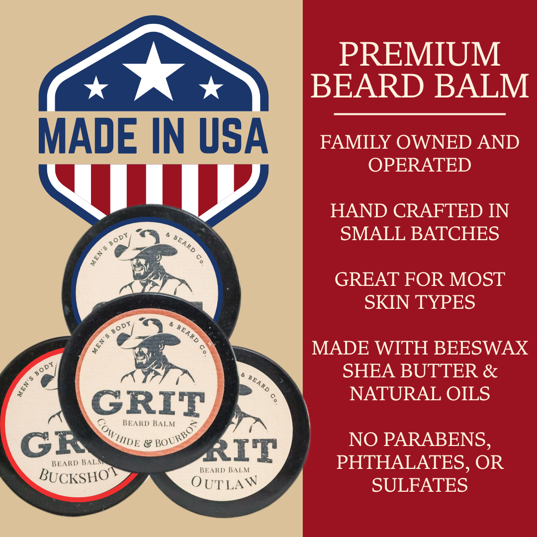 GRIT Soap Supply - Wholesale Beard Styling Product - Cowhide & Bourbon Beard Balm3