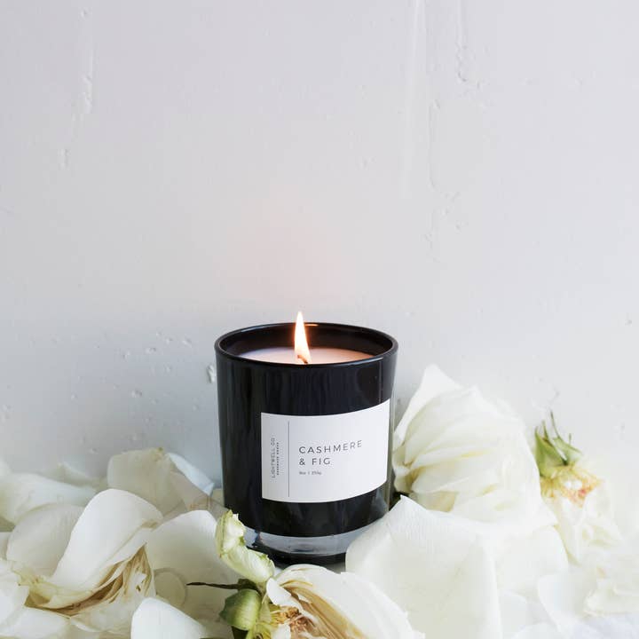 Lightwell Co. - Wholesale Jar/Filled Candle - Cashmere & Fig Black Tumbler1