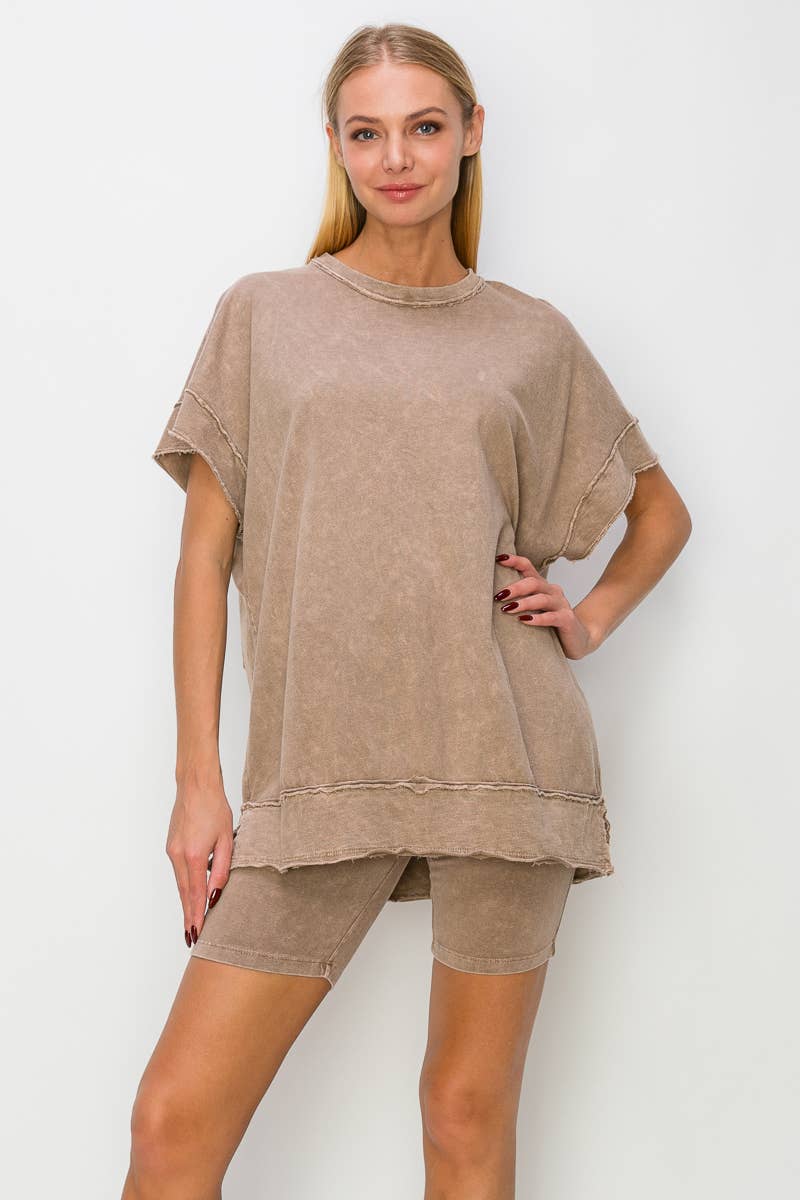 J.Her – Großhandel Sport-Shorts – Damen – Mineral Washed Steady Bikershorts HP503812