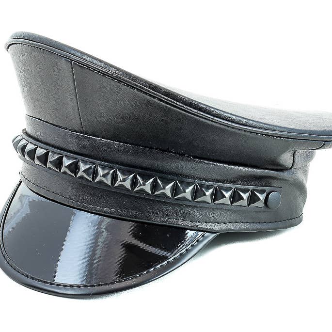 Funk Plus – wholesale Hattaccessoar - Dam – HT205-BS GUNMETALLIC STUDERAD KAPTENSKEPS