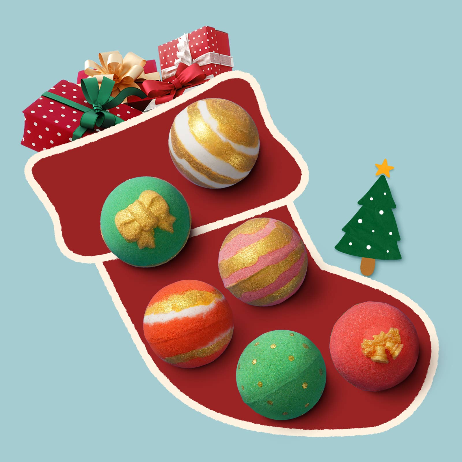 DAISY ENCENS - Wholesale Bath Bomb/Fizz - Santa's Back In Town Bath Bomb Gift Set with Christmas Card1