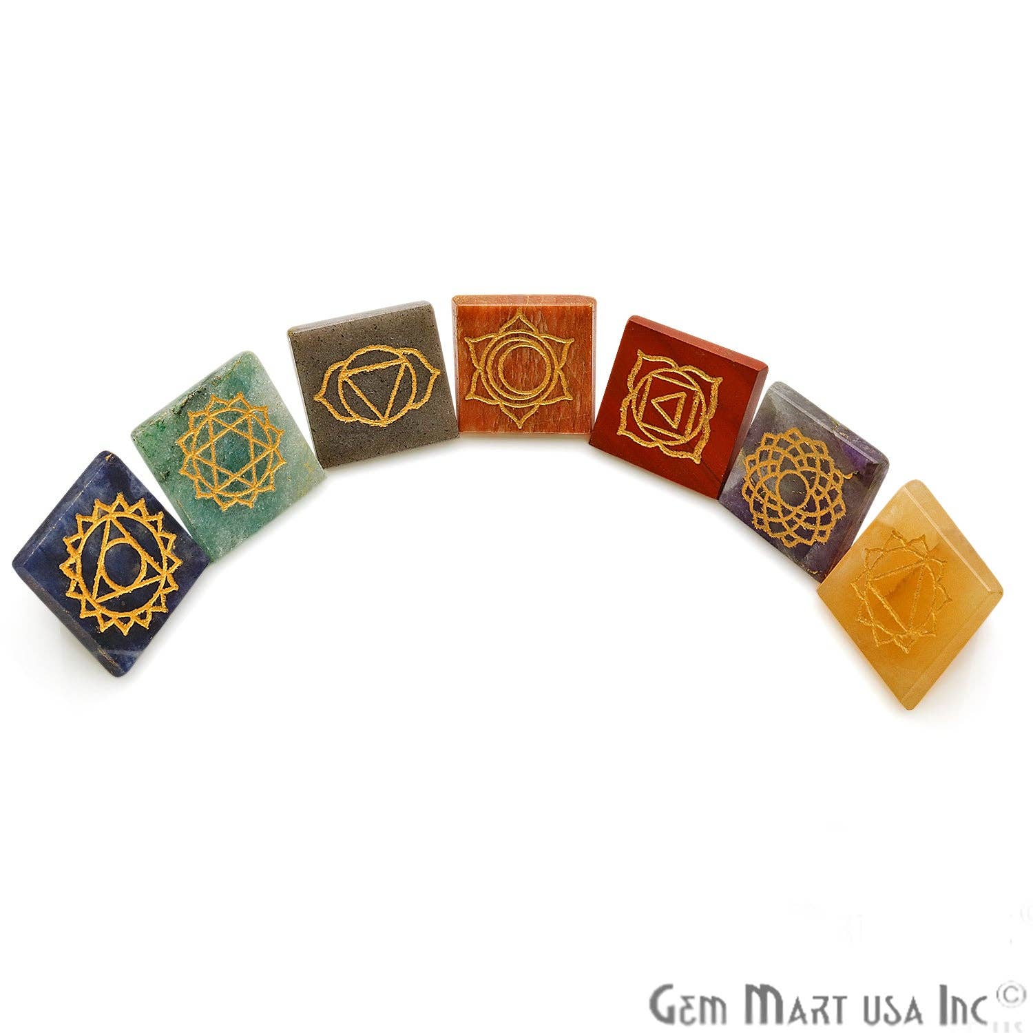 GemMartUSA - Venta al por mayor Piedras/cristales espirituales - Lote de 7 chakras, pirámide curativa, piedras de meditación espiritual5
