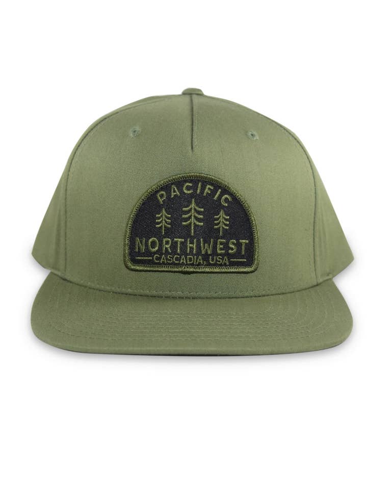Timberline SnapBack Hat Olive for wholesale by Northwest Vibes Supply Co.