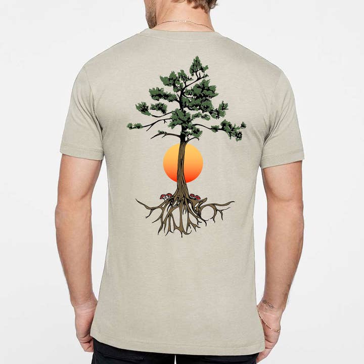Roots Tree Tee - Bamboo & Organic Cotton for wholesale by Akinz